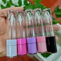 Tube vide pour brillant à lèvres, emballage cosmétique en plastique, applicateur avec bâtonnet, bouchon à vis, sérigraphie, anti-déversement, 6,3 ml