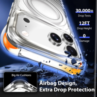 Coque de téléphone antichoc pour iPhone 18 Pro Max 17, transparente en TPU et PC, avec dos ondulé et protection des coins, prix d'usine en gros