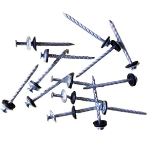 Wholesale 2'' 2.5'' 3'' Galvanized <b>Iron</b> Umbrella Head Roofing Nail with Twisted Shank - Product Image 1