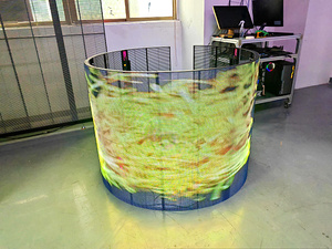 屋内500 * 1000mmグリルカーテンメガネP3.9床窓広告クリスタルフィルム透明LEDディスプレイパネルスクリーン - Product Image 4