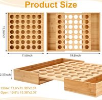 Nouvel Organisateur de Rangement Extensible pour Capsules de Café en Bambou, Compatible avec les Capsules K-Cup, pour la Maison, le Bureau et la Cuisine
