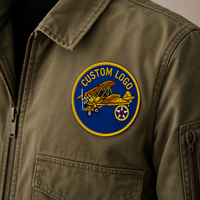 Patchs tactiques brodés personnalisés en gros avec fixation Velcro pour uniformes de vol