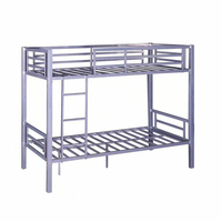 Lit superposé moderne en métal pour école, lit superposé double en métal pour dortoir, lit superposé en acier pour étudiant avec escalier, lits superposés doubles en acier