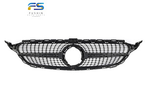 <span class=keywords><strong>W205</strong></span> Facelift Diamond Look Grille avant noire pour voitures de <span class=keywords><strong>classe</strong></span> <span class=keywords><strong>C</strong></span> 2019-ON Bon ajustement sans trou de caméra - Product Image 5