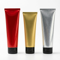 Tube en aluminium pliable de grand diamètre 100g 120g pour pâte de tomate, sauce harissa, tube métallique imprimé sur mesure