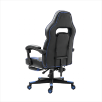 Chaise pivotante de jeu confortable pour bureau à domicile de style minimaliste avec repose-pieds et soutien lombaire en cuir synthétique