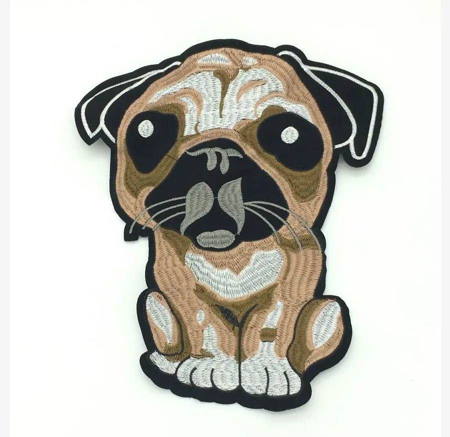 New Multi Color Felt Bottom Computer Embroidered Dog Cloth Sticker Patch Clothing Embroidery Accessories