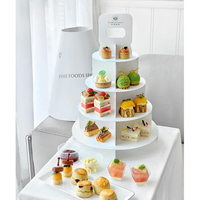 Conception de logo imprimé personnalisé boîtes d'emballage de gâteau de tasse de thé d'après-midi d'hôtel boîte de papier d'emballage de biscuit cupcake donut Macaron