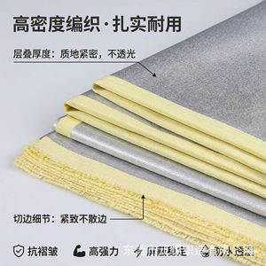 Tissu Kevlar enduit d'argent, tissage sergé lourd, matériau industriel ignifuge et résistant à la chaleur - Product Image 3