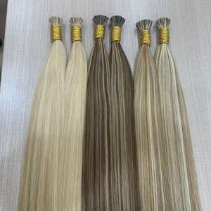 Capelli Umani Europei di Visone, Colore Piano, Doppia Trama, Estensioni I-Tip, Megahair, Capelli Naturali con Colori Diversi - Product Image 4