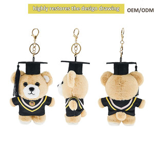 พวงกุญแจตุ๊กตาหมีรับปริญญาแบบขายส่ง ตุ๊กตาขนนุ่มแบบกำหนดเอง พวงกุญแจตุ๊กตาหมีขนาดเล็ก ตุ๊กตาหมีรับปริญญาแบบสั่งทำ - Product Image 2