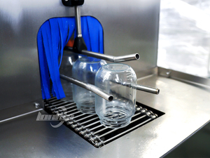 Laveuse industrielle de conteneurs vides, de bouteilles, de pots et de canettes, à tunnel, pour lavage interne et externe, certifiée CE - Product Image 6