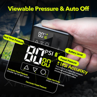 Pompe à air portable personnalisée avec logo, 120 PSI, arrêt automatique, pour vélo électrique, VTT, vélo de route, FV, AV