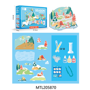 Primavera tema scienza chimica <span class=keywords><strong>laboratorio</strong></span> di <span class=keywords><strong>apprendimento</strong></span> giocattoli disegno gioco per bambini 3D Puzzle Puzzle pittura giocattolo - Product Image 4