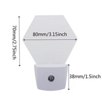 Base de lampe de nuit led 3d personnalisée avec carré acrylique plug in mur intérieur cuisine capteur veilleuse