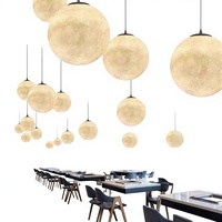 Lampe Lune, Lustre Créatif, Lampe Planète Sphérique, Lampe de Vitrine de Magasin de Vêtements, Lampe Sphérique Nordique Tendance pour Restaurant