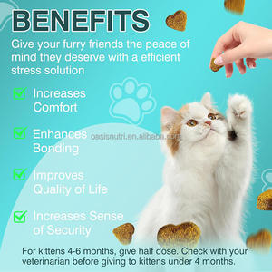OEM <span class=keywords><strong>gatto</strong></span> calmante mastica integratori per la cura della salute degli animali domestici mantenere livelli di Stress sani per alleviare l'ansia Stress dolcetti calmanti per gatti - Product Image 6