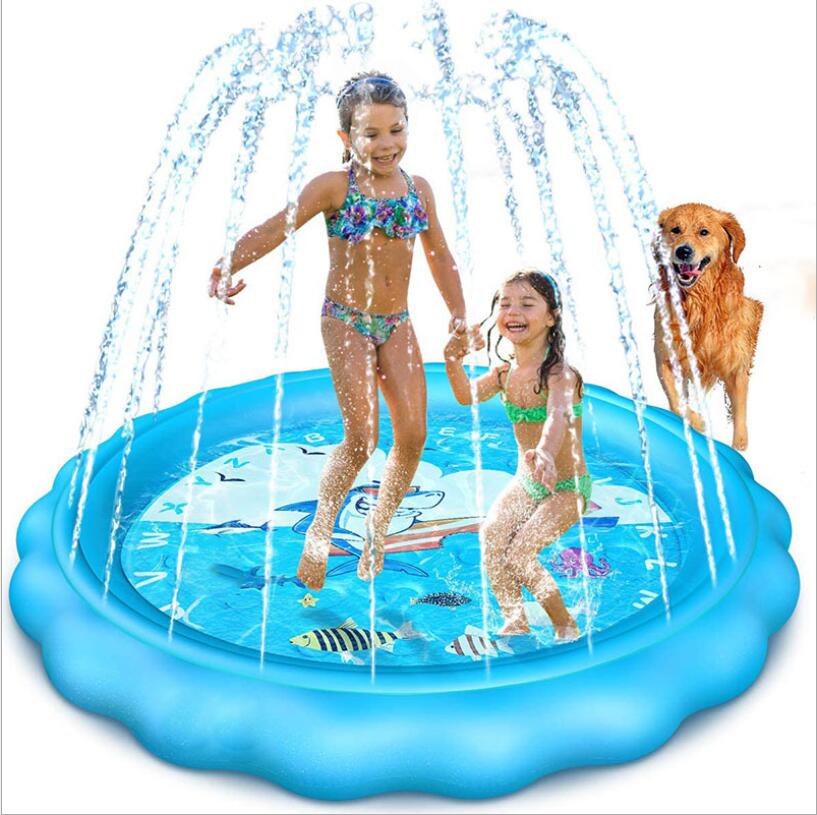 Splash Play Mat Outdoor Pool Party Water Play Toys, Outside Water Play Game for Kids pool