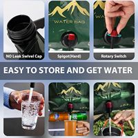 Conteneurs d'emballage d'eau en plastique PE portables 5L 10L 15L poche de bec de stockage de gallon clair pour boire de l'eau jus vin bière