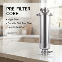 Système de préfiltration en acier inoxydable SS316L à installation rapide avec boîtier de filtre en ligne à trois colliers pour la filtration des liquides chimiques