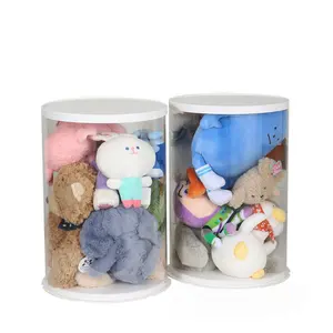 Giocattoli bambole pupazzo contenitore in plastica trasparente contenitore cilindrico contenitore di peluche