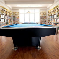 Table de billard de luxe de 6e génération, en bois massif, 9 pieds, sur mesure, avec plateau en ardoise et design durable