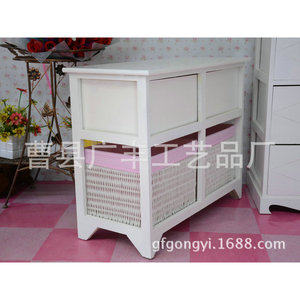 Mesita de Noche Minimalista para Dormitorio, Gabinete de Almacenamiento de Madera Blanca, Estilo Rústico, para Sala de Estar - Product Image 3