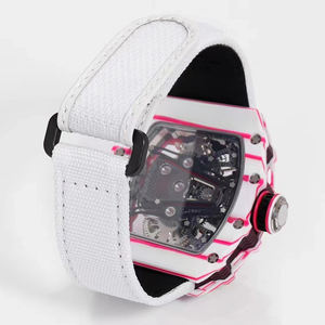 Reloj Automático de Lujo para Hombre, Caja con Degradado Blanco y Rosa, Movimiento Mecánico, Correa de Nailon Estilo RM, Reloj Deportivo - Product Image 6