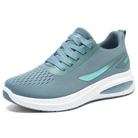 Chaussures de sport compactes, respirantes en maille, décontractées, à semelle souple pour le voyage, design bicolore