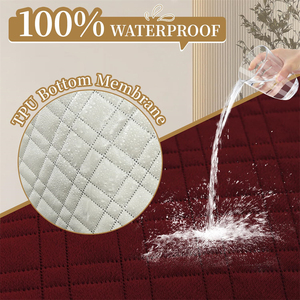 Funda de Repuesto <span class=keywords><strong>para</strong></span> Sofá en Forma de L, Estilo Clásico, Color Granate Oscuro, Resistente a los Arañazos, <span class=keywords><strong>para</strong></span> Apartamento - Product Image 2