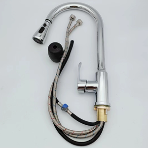 NES-P55 bassin de cuisine pompage <span class=keywords><strong>robinet</strong></span> <span class=keywords><strong>d</strong></span>'eau chaude et froide une clé <span class=keywords><strong>arrêt</strong></span> <span class=keywords><strong>d</strong></span>'eau ménage évier en acier inoxydable télescopique anti-éclaboussures - Product Image 2