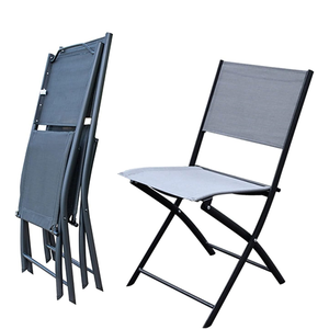 Offre Spéciale en Europe <span class=keywords><strong>Chaise</strong></span> de <span class=keywords><strong>jardin</strong></span> pliante en acier anthracite d'une capacité de 265lb <span class=keywords><strong>sans</strong></span> <span class=keywords><strong>accoudoir</strong></span> pour <span class=keywords><strong>jardin</strong></span>, balcon et cour - Product Image 1
