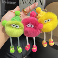 Vente en gros de cadeaux promotionnels breloques de sac petit personnage design Kawaii doux mini jouet en peluche mignon porte-clés en peluche personnalisé pour les filles