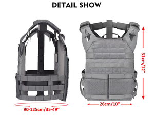 Chaleco Táctico Ajustable de Camuflaje Marca Compass Personalizado, Portaplacas SPC Molle, Ligero, de Nailon Resistente, para Tiro al Aire Libre - Product Image 6