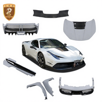 Kit carrosserie pour Ferrari 458 M-Sha, pare-chocs avant, ailes latérales, jupes latérales, spoiler arrière, capot moteur, kit carrosserie en fibre de carbone 458