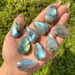 Collar/Colgante de Labradorita de Alta Calidad con Forma de Gotas de Agua y Luz Azul para Joyería, Collar de Cristal - Product Image 4