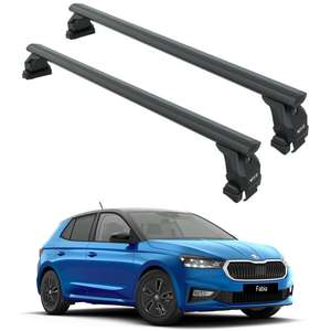 Barres transversales de toit en aluminium Pro 4 pour Skoda Fabia HB 2021 et plus, porte-bagages verrouillable - Product Image 2