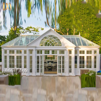 Gazebo de jardin extérieur personnalisé en fer forgé blanc Orangerie Serre