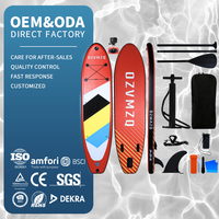 Planche de paddle gonflable portable et pliable personnalisée avec pompe pour sports nautiques, surf et pêche