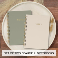 Cuaderno de tapa dura A5 con costuras, rayado, para estudio bíblico, diario, con páginas rayadas, para oficina, escuela, bonito y estético, set de regalo