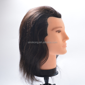 Têtes de mannequin d'entraînement <span class=keywords><strong>pour</strong></span> <span class=keywords><strong>coiffeur</strong></span>, 100% cheveux humains, sans barbe, vente en gros - Product Image 3