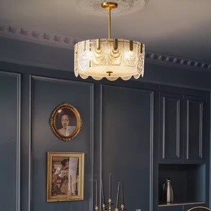 Diseño francés dormitorio Hotel vestíbulo nórdico Led cristal cobre oro araña para Decoración - Product Image 5