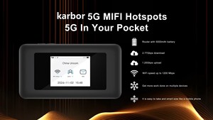 <span class=keywords><strong>Routeur</strong></span> <span class=keywords><strong>WiFi</strong></span> portable Karbor 5G LTE Hotspot sans fil Cat12 2.4G 5G avec emplacement pour carte SIM et eSIM - Product Image 3