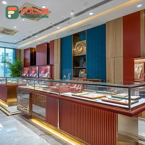 Comptoir de présentation de bijoux minimaliste avec panneau en verre trempé, meuble de boutique pour bijoux - Product Image 2