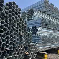 Tuyau d'échafaudage en acier galvanisé à chaud 48,3 mm, paroi 3,2-4 mm pour la construction de bâtiments de grande hauteur