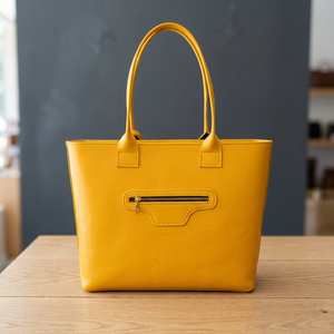 B.S INTERNATIONAL Bolso de Mano de Cuero Genuino para Mujer con Rayas Grabadas, Cierre de Cremallera, Ligero, Impermeable, Estilo Vintage, Gran Capacidad - Product Image 6