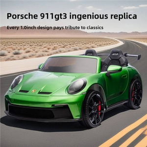 Voiture électrique pour enfant Porsche 911 GT3 personnalisée sous licence, 4 roues, plastique, batterie 24V, télécommande, double siège - Product Image 4