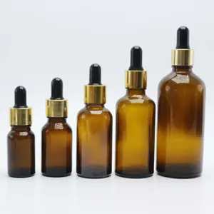 5ml 10ml 15ml 20ml 30ml 50ml 100ml Amber Glass Bottle Dropper Bottle Empty Glass Essential Oil Bottle With Glass Pipette Dropper