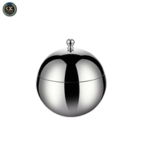 Seau à glace rond en acier inoxydable poli pour bars, fêtes et mariages – Isolation thermique pour glaçons – Vente en gros