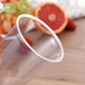 Gobelets en plastique jetables transparents PP 95 mm avec logo personnalisé, pour thé à bulles Boba, café, capacité 16/22/24 oz, pour autres boissons froides - Product Image 3